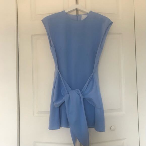 C/Meo Collective Hands On Tie Waist Dress Light Pastel Blue - Picture 5 of 12